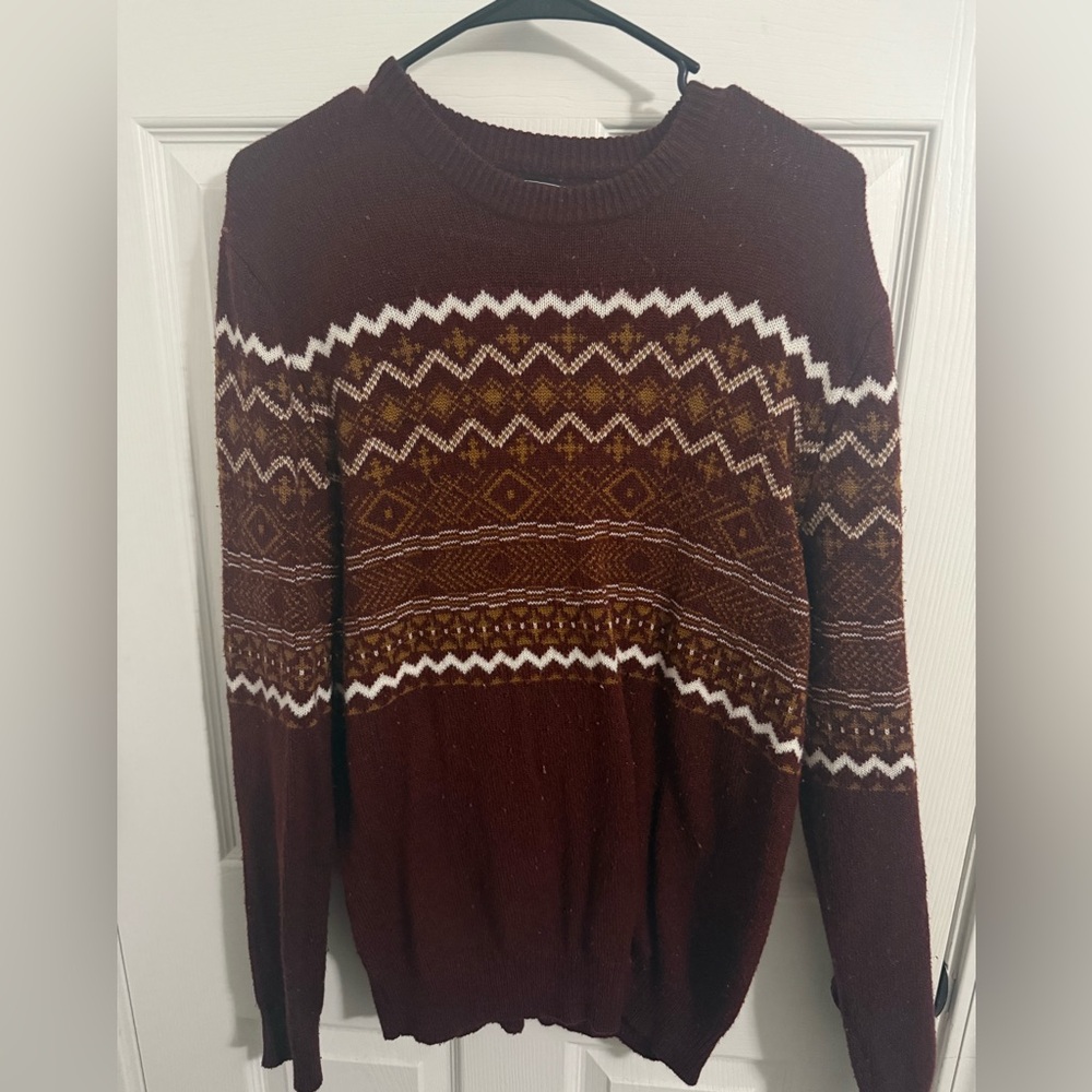 Forever 21 Men's Burgundy Knit Sweater
